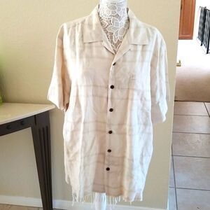 Caribbean Joe 100% linen aloha shirt